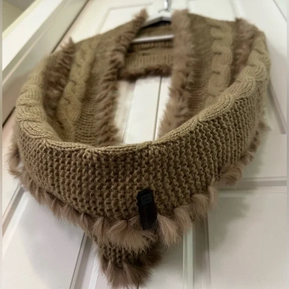Rudsak Authentic Rabbit Fur & Knit Infinity Scarf - Picture 5 of 6
